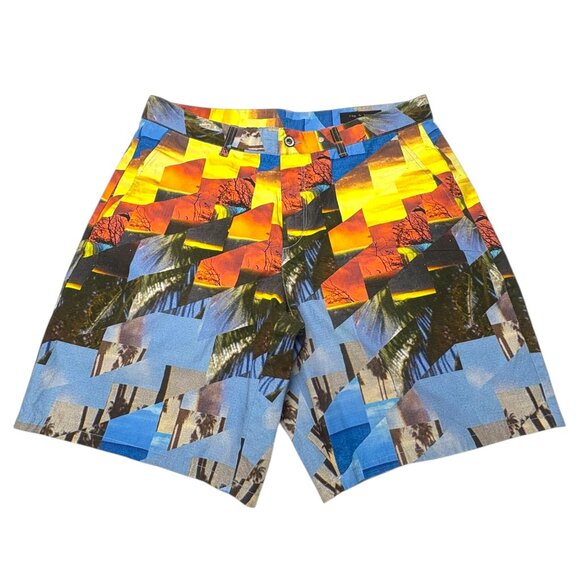 rag & bone Perry Sunset Print Cotton Ripstop Shorts - Picture 3 of 11